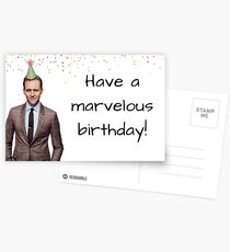 Tom Hiddleston birthday card, Gifts, Presents, Ideas, Movies, Music, British, Sticker packs, For him, For her, Best mate, Best friend, Friends Postcards