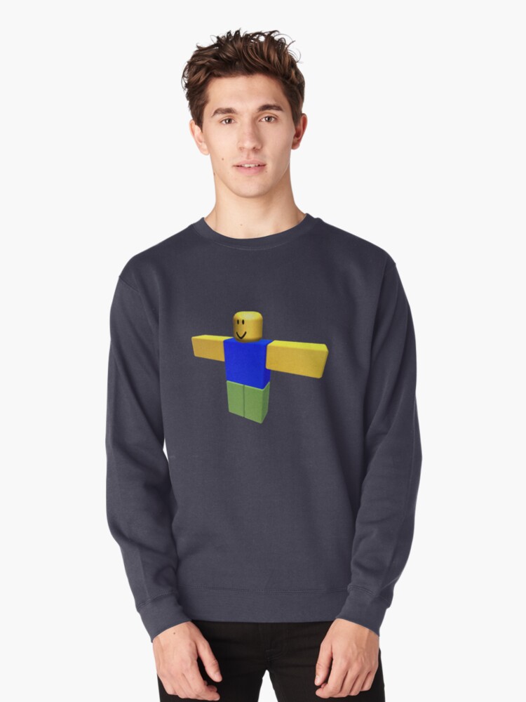Roblox Noob T Pose Pullover Sweatshirt By Levonsan Redbubble - roblox noob in a bag roblox free jeans