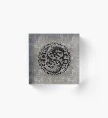 Dragon Yin Yang Acrylic Block