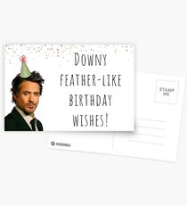 Robert Downey Jr birthday card, sticker packs, gifts, presents, ideas, for him, for her, best friend, boyfriend, girlfriend, wife, husband Postcards