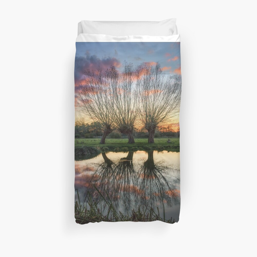 Autumn on the River Stour Duvet Cover