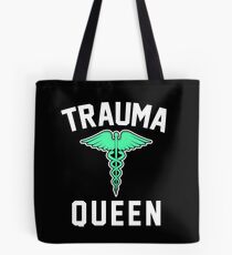 Trauma Queen Green Tote Bag