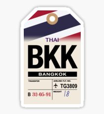 Bangkok (BKK) Airline Luggage Tag Sticker