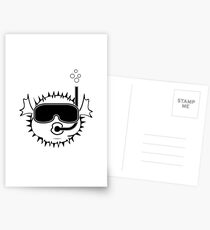 Snorkeling Genius-Ever Blowing Bubble Postcards