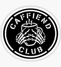 Misfits Caffiend Club white stencil design Sticker