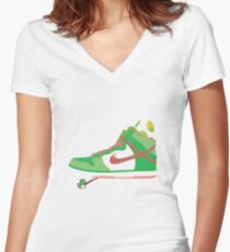Bal-ang! Yoshi got dunks. Women's Fitted V-Neck T-Shirt