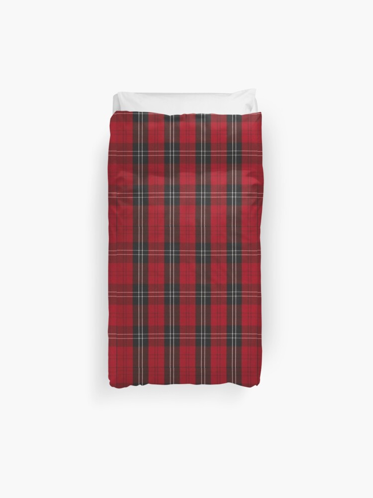 Red Plaid Check Tartan Duvet Cover By Animateastory Redbubble