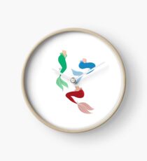 Mermaid tails Clock