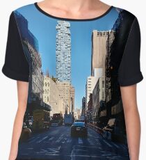 New York City, Manhattan, New York, downtown, #NeeYorkCity, #Manhattan, #NeeYork, #downtown, #buildings, #streets, #avenues, #skyscrapers, #cars, #pedestrians Chiffon Top
