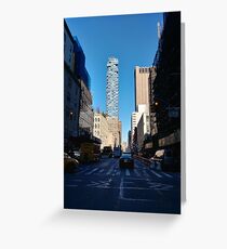New York City, Manhattan, New York, downtown, #NeeYorkCity, #Manhattan, #NeeYork, #downtown, #buildings, #streets, #avenues, #skyscrapers, #cars, #pedestrians Greeting Card