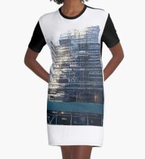 New York City, Manhattan, New York, downtown, #NeeYorkCity, #Manhattan, #NeeYork, #downtown, #buildings, #streets, #avenues, #skyscrapers, #cars, #pedestrians Graphic T-Shirt Dress