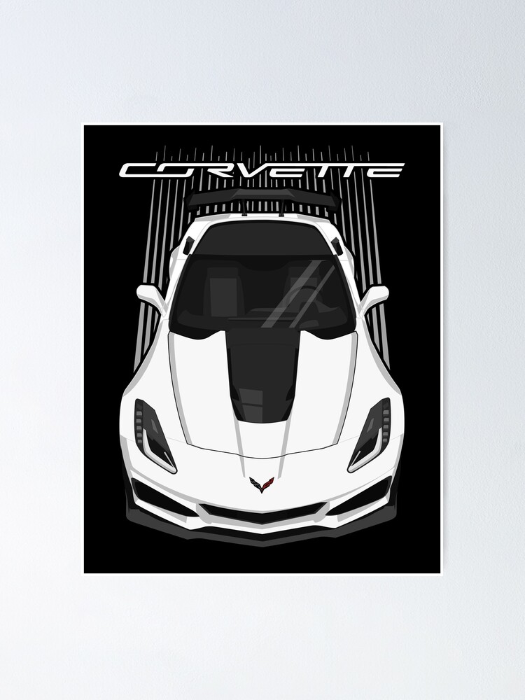 Alternate view of Corvette C7 ZR1 - White Poster