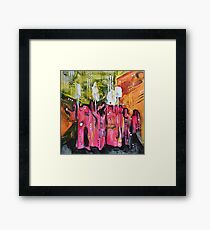 Pink Sari Gang Framed Print