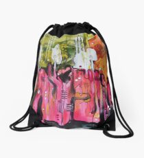 Pink Sari Gang Drawstring Bag