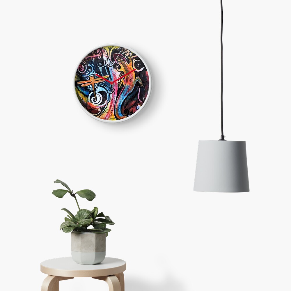Dragonfly Lizard Dream Clock