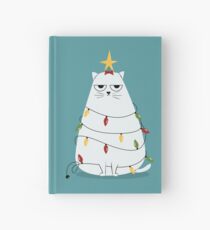Grumpy Christmas Cat Hardcover Journal