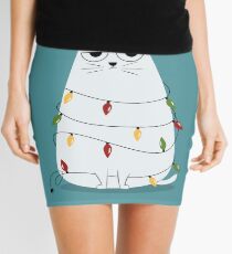 Grumpy Christmas Cat Mini Skirt