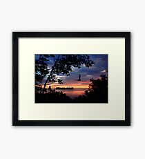 INDIAN RIVER SUNRISE WITH GULL Framed Print