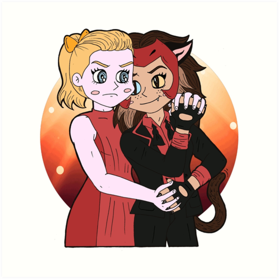 "Catra and Adora" Art Print by GiollasArt | Redbubble