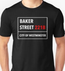221B Baker Street T Shirt In The Style Of A Street Sign Unisex T-Shirt