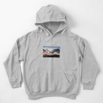 Volcano Sunset Landscape Kids Pullover Hoodie