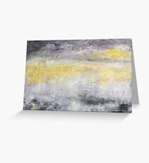 Mist - impressionistic atmosphere in gray and yellow Greeting Card
