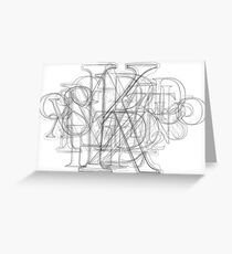 Sketch Alpha Greeting Card