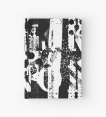 Bold Abstract Grunge Monochrome Hardcover Journal