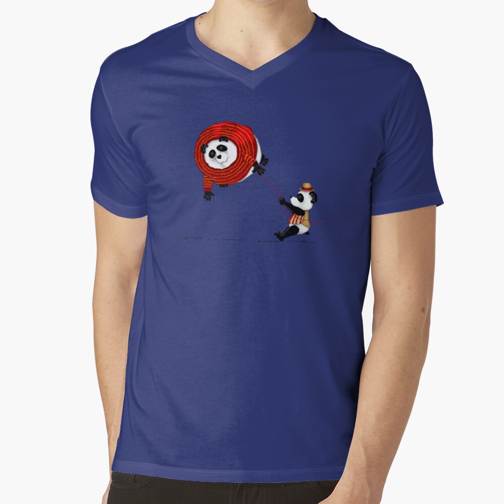 Floating Panda V-Neck T-Shirt