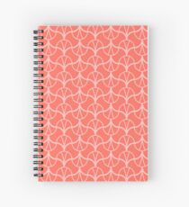Geometry Pattern 001 - THE LIVING CORAL PANTONE COLOR OF THE YEAR 2019 Spiral Notebook