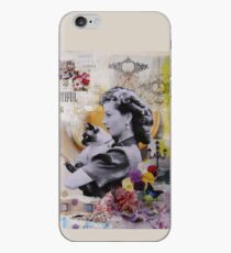Vinilo o funda para iPhone Vivien Leigh y el gato siamés