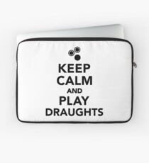 Keep calm and play draughts Laptop Sleeve