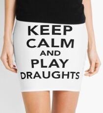Keep calm and play draughts Mini Skirt