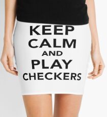 Keep calm and play Checkers Mini Skirt