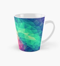 Abstract Polygon Multi Color Cubism Low Poly Triangle Design Tasse (konisch)