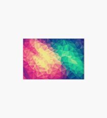 Abstract Polygon Multi Color Cubism Low Poly Triangle Design Art Board Print