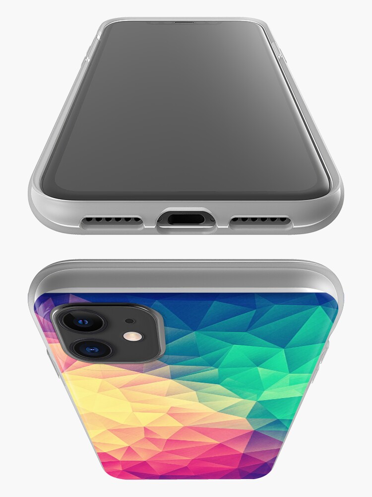 Alternate view of Abstract Polygon Multi Color Cubism Low Poly Triangle Design iPhone Case & Cover