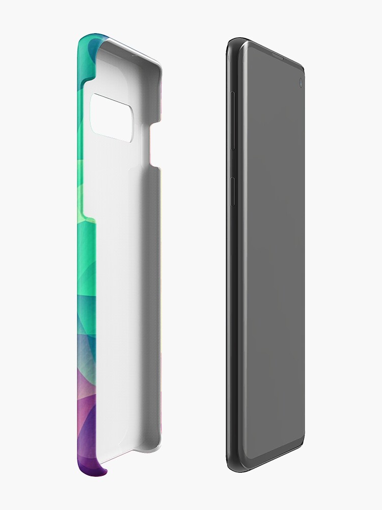 Alternate view of Abstract Polygon Multi Color Cubism Low Poly Triangle Design Case & Skin for Samsung Galaxy