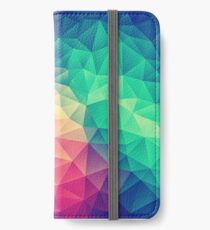 Abstract Polygon Multi Color Cubism Low Poly Triangle Design iPhone Wallet/Case/Skin
