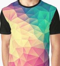 Abstract Polygon Multi Color Cubism Low Poly Triangle Design Graphic T-Shirt