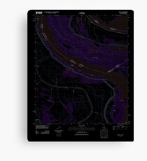 USGS TOPO Map Louisiana LA Ashly 20120419 TM Inverted Canvas Print