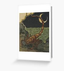 French Tarot Scorpion Greeting Card