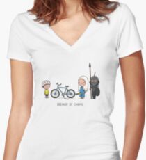 Breaker of chains Women's Fitted V-Neck T-Shirt