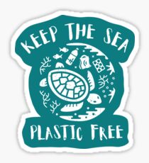 Keep The Sea Plastic Free - Turtle Sticker