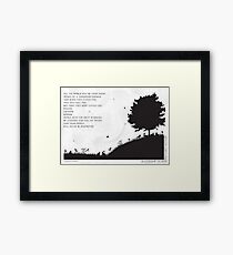 Lámina enmarcada Watership Down Cita ilustrada en blanco y negro