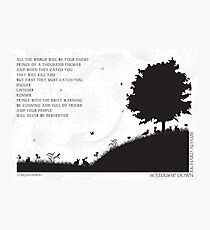 Watership Down Black and White Illustrated Quote Photographic Print