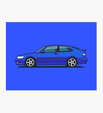 9-3 Viggen Turbo Swedish Car - Blue Photographic Print