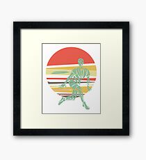 Retro Frisbee for the Ultimate Frisbee Player V2 Framed Print