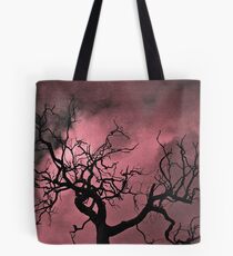 Tree in Silhouette with Texture Tote Bag