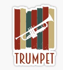 trumpet retro Sticker